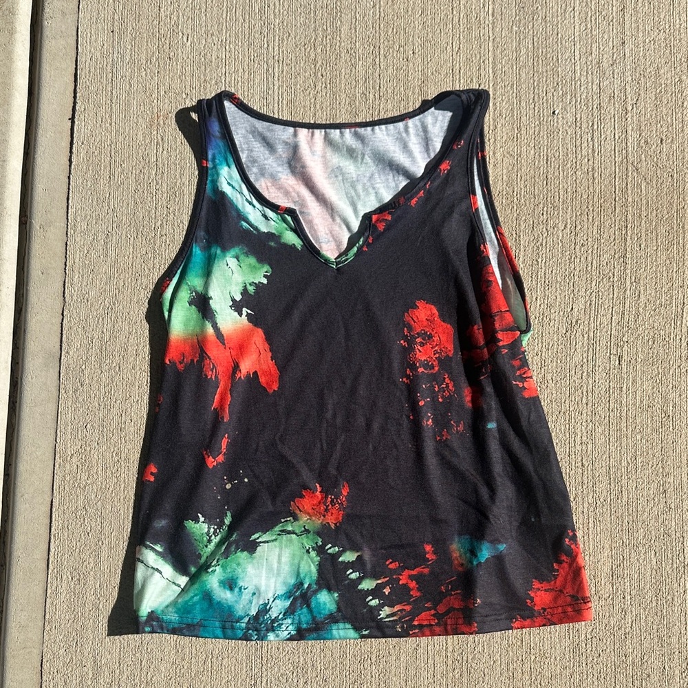 Colorful Tie-Dye Women's Tank Top